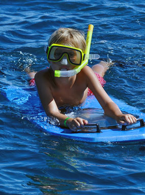 Snorkeling kid