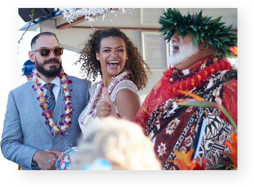 Private Event Wedding Charter on the Top Maui Adventure Boat Cruise.