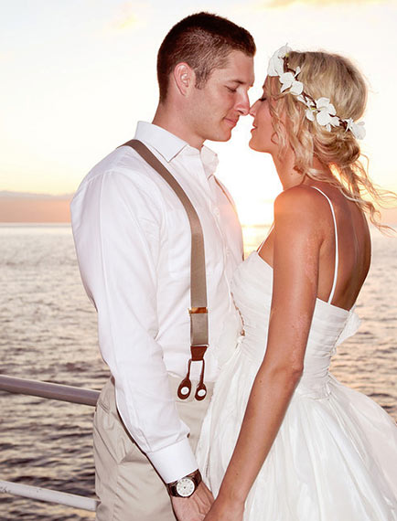 Wedding couple on Leilani Private Charter