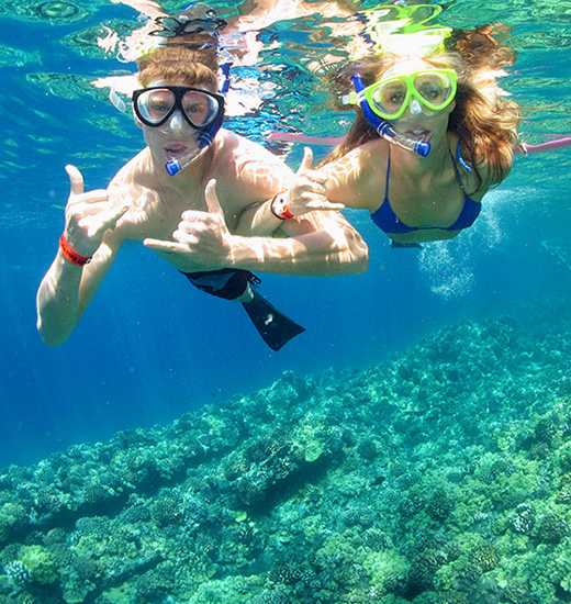 Couple Snorkeling in Maui Hawaii