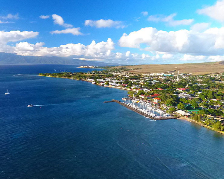 Aerial view of Lahaina snorkeling spot